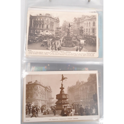 491 - Piccadilly Circus, London. Edwardian era to modern day picture postcards (approx 300) in two albums.... 