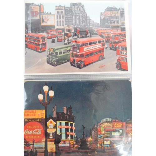 491 - Piccadilly Circus, London. Edwardian era to modern day picture postcards (approx 300) in two albums.... 