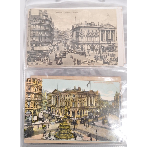 491 - Piccadilly Circus, London. Edwardian era to modern day picture postcards (approx 300) in two albums.... 