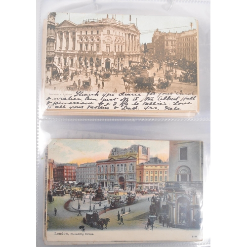 491 - Piccadilly Circus, London. Edwardian era to modern day picture postcards (approx 300) in two albums.... 