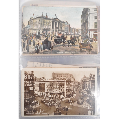 491 - Piccadilly Circus, London. Edwardian era to modern day picture postcards (approx 300) in two albums.... 