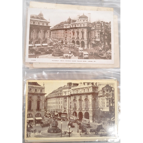 491 - Piccadilly Circus, London. Edwardian era to modern day picture postcards (approx 300) in two albums.... 