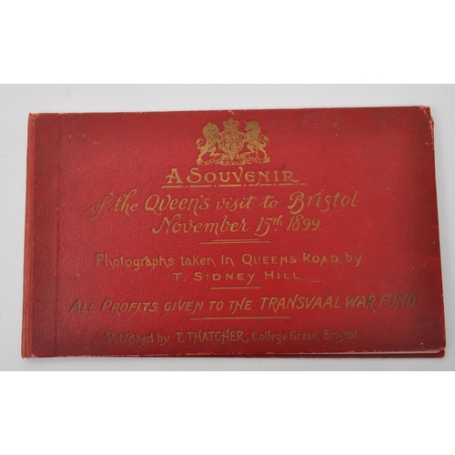 492 - Bristol. Original souvenir booklet of photos of Queen Victoria’s visit 15/11/1899. All taken in Quee... 