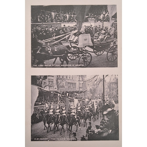 492 - Bristol. Original souvenir booklet of photos of Queen Victoria’s visit 15/11/1899. All taken in Quee... 