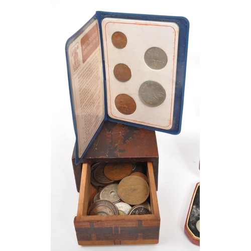 497 - A collection of 19th century and later coins to include a large collection of foreign currency, two ... 