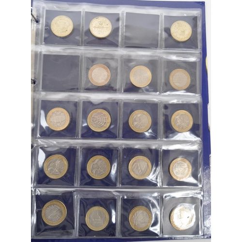 502 - A collection of 20th century British fifty pence 50p coins and two pound £2 coins to include approx ... 