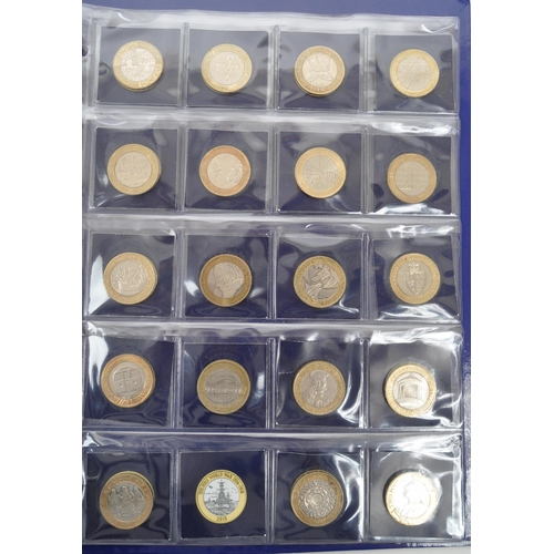 502 - A collection of 20th century British fifty pence 50p coins and two pound £2 coins to include approx ... 