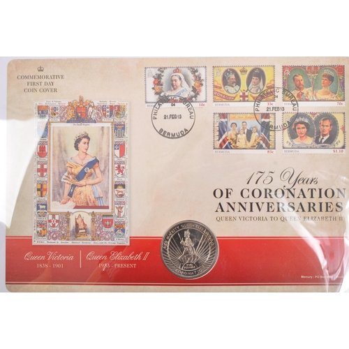 504 - A large collection of British and Overseas Territories mint commemorative coin covers. The collectio... 