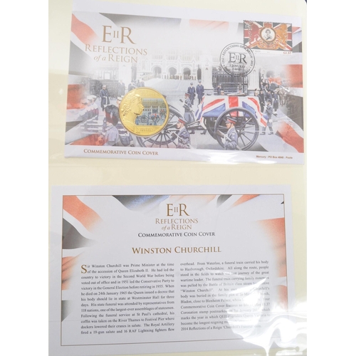 504 - A large collection of British and Overseas Territories mint commemorative coin covers. The collectio... 