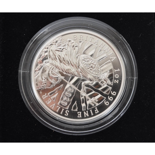 519 - Royal Mint - A 2020 'Britannia The Spirit of a Nation' one ounce silver brilliant uncirculated coin.... 