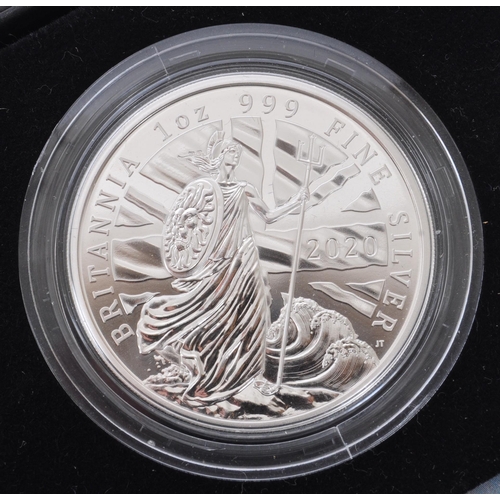 519 - Royal Mint - A 2020 'Britannia The Spirit of a Nation' one ounce silver brilliant uncirculated coin.... 