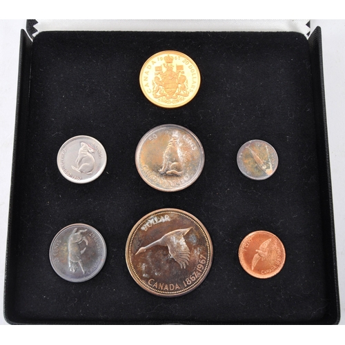 524 - Royal Canadian Mint - A 1967 Canadian centennial proof coin set. The set containing a gold proof 20 ... 