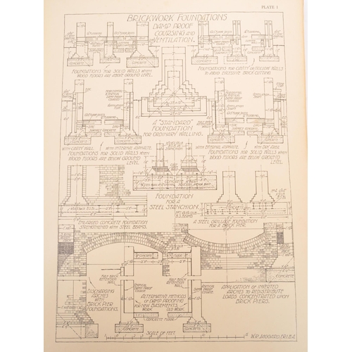 527 - Plates of Building Construction - W. R. Jaggard - A collection of 20th century architectural plates.... 