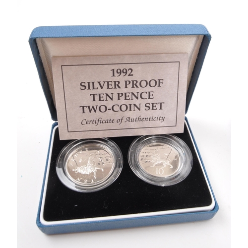 532 - Royal Mint - Numismatic Interest - A collection of 1990s Royal Mint Silver Proof coin sets. The coll... 