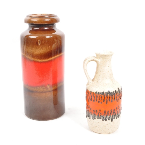 54 - West German Pottery - A mid 20th century West German ceramic vase and jug. The vase marked ' 517-30 ... 