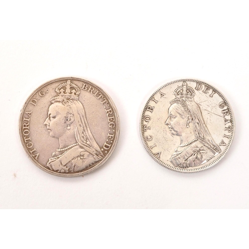 549 - Two 19th century Queen Victoria .925 silver coins. The collection to include a 1889 Queen Victoria 2... 