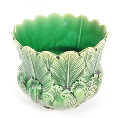 56 - New Leaf - A vintage mid 20th century ceramic leaf bowl vase. Rd no. 2308610(19cm x 23cm diameter ap... 