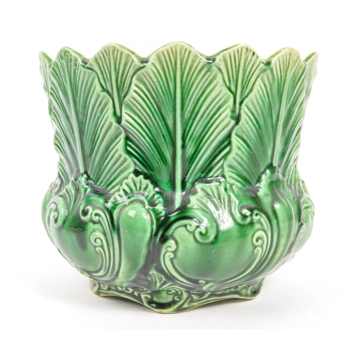 56 - New Leaf - A vintage mid 20th century ceramic leaf bowl vase. Rd no. 2308610(19cm x 23cm diameter ap... 