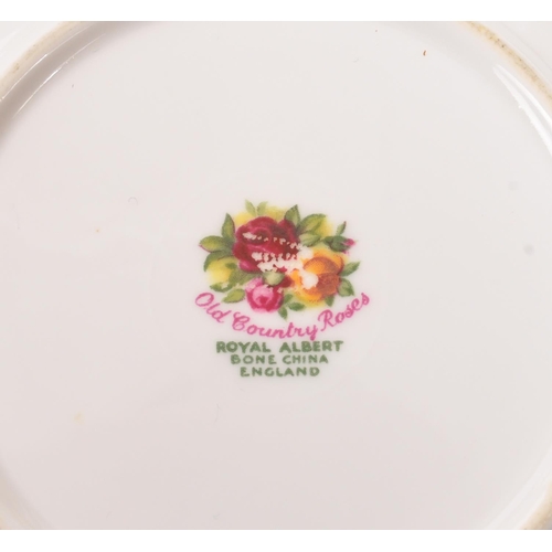 64 - Royal Albert - Old Country Roses - A vintage 20th century circa 1960s porcelain china tea service an... 