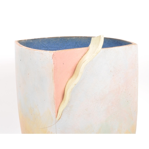 7 - Monte Sirota (active 20th century) - Mid century studio art pottery ceramic vase. In pastel colours ... 