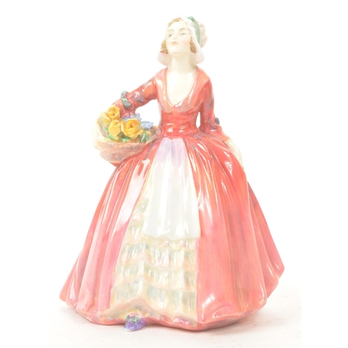 17 - Royal Doulton - Two early 20th Century circa. 1930s porcelain china lady figurines. Comprising of: S... 