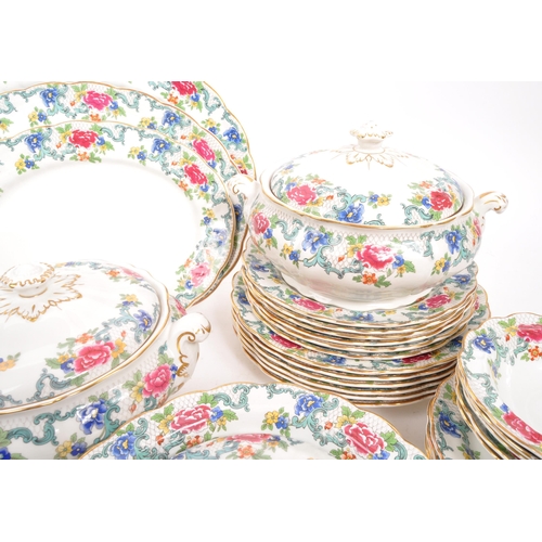 128 - Booths / Royal Doulton - A 20th Century ceramic Booths dinner service in the Floradora pattern with ... 