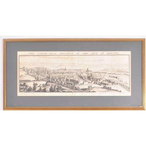 296 - A 18th century engraving of Bristol by Buck (Samuel) and Nathaniel Buck. The North West Prospect of ... 