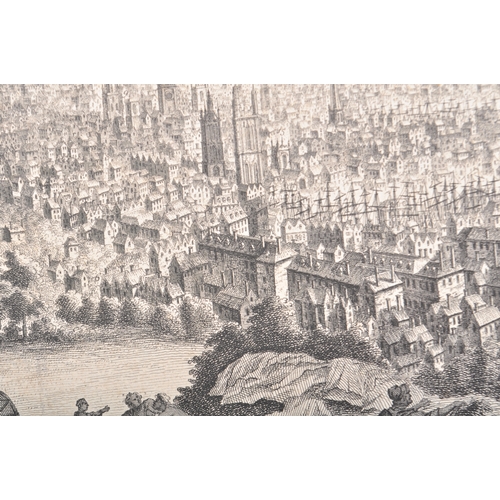 296 - A 18th century engraving of Bristol by Buck (Samuel) and Nathaniel Buck. The North West Prospect of ... 