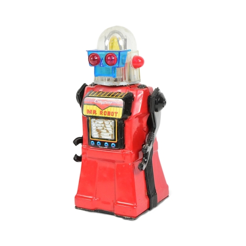 410 - Tinplate Toys - a vintage Japanese Cragstans Mr. Robot. Featuring a tinplate body and a plastic head... 