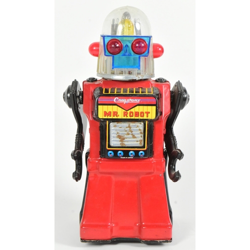 410 - Tinplate Toys - a vintage Japanese Cragstans Mr. Robot. Featuring a tinplate body and a plastic head... 