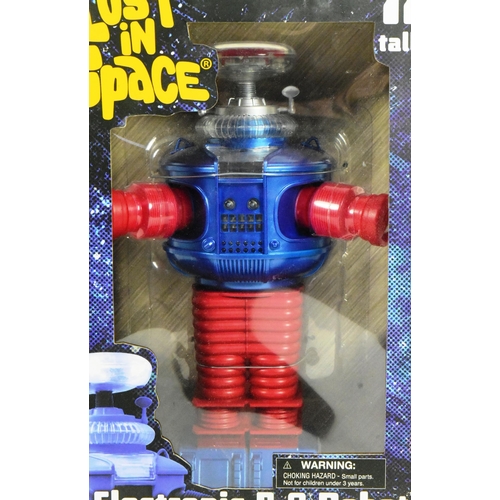 417 - Lost in Space - a vintage Diamond Select Toys Electronic B-9 Robot, retro edition, with lights and s... 