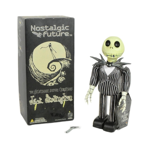 420 - Tinplate Toys - a Japanese Medicom Toy, Nostalgic Future, Jack Skellington wind-up robot, from the c... 