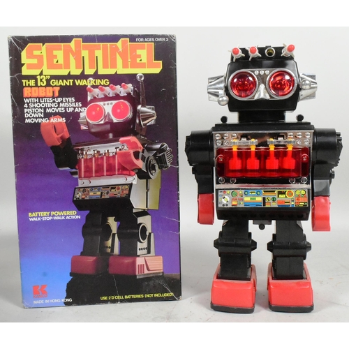 444 - Retro Toys - x3 Chinese Kamco battery operated robots, comprising of; Sentinel, Saturn and Invader. ... 