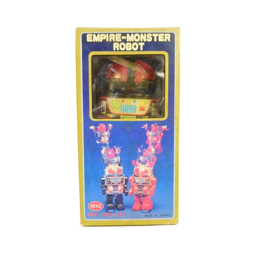 456 - Retro Toys - a vintage Mike Toys Taiwan Empire-Monster Robot K-207. Featuring moving legs, flashing ... 