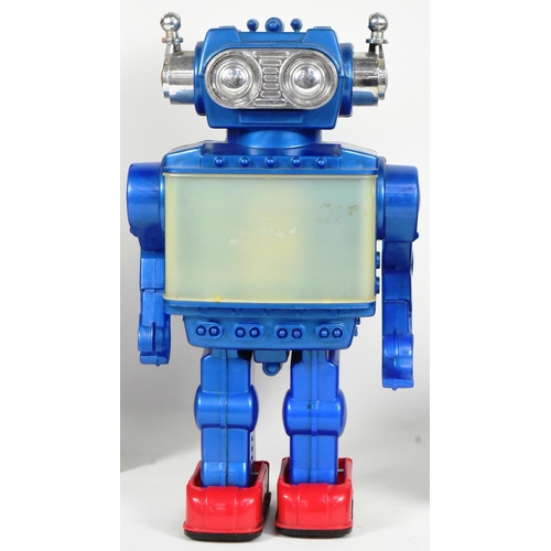 466 - Retro Toys - x2 space related robots with tv screens. Comprising of; T.V. Robot and Super Explorer b... 