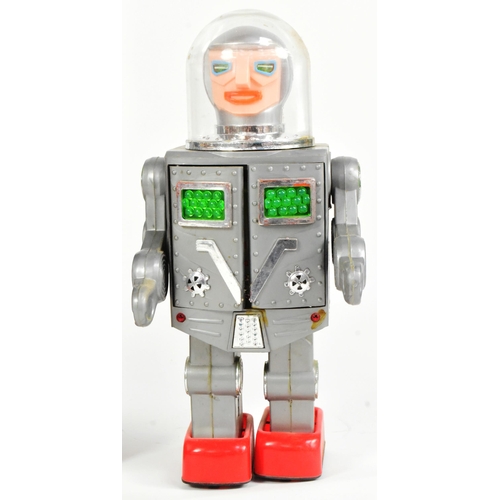 487 - Retro Toys - a Mego, made in Hong Kong, Lunar Spaceman robot, featuring a silver plastic body, stop ... 