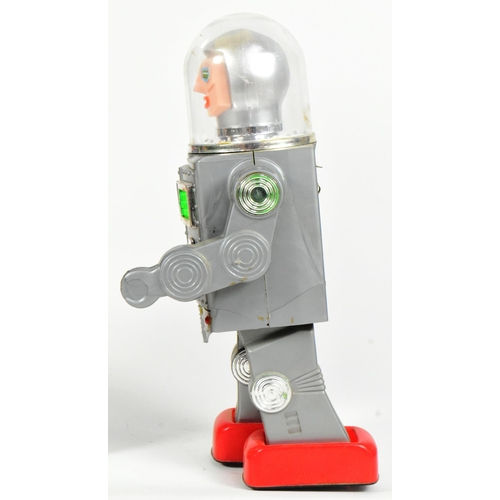 487 - Retro Toys - a Mego, made in Hong Kong, Lunar Spaceman robot, featuring a silver plastic body, stop ... 