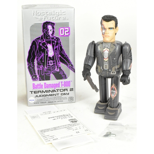 505 - Tinplate Toys - x2 Japanese Medicom Toy Nostalgic Future Terminator 2: Judgmet Day robots, comprisin... 