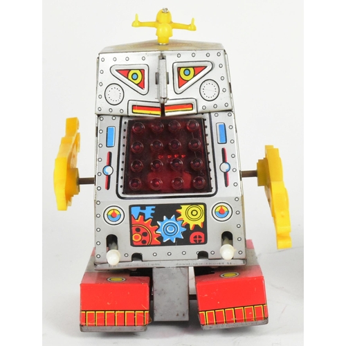 508 - Tinplate Toys - x2 vintage 1960s Japanese Noguchi wind-up robots, comprising of; Sparky Robot and Su... 