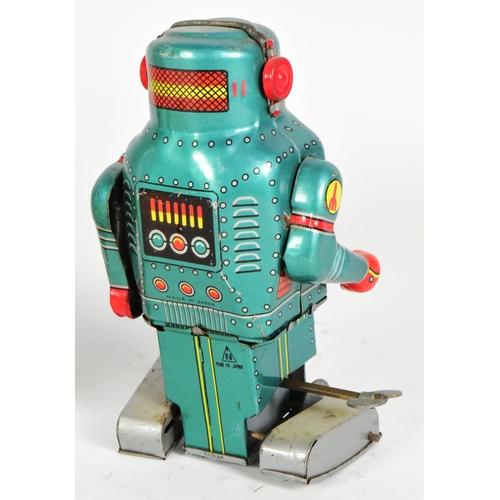 508 - Tinplate Toys - x2 vintage 1960s Japanese Noguchi wind-up robots, comprising of; Sparky Robot and Su... 