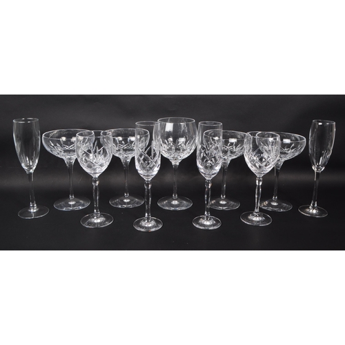 1 - Waterford - A collection of 20th century Waterford Lismore drinking glasses. Large gin / wine stemme... 