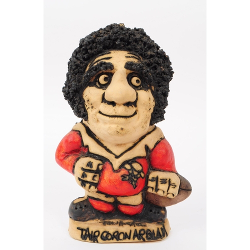 100 - John Hughes - Grogg Caricatures - A hand painted pottery Grogg caricature rugby palyer figure of t-s... 