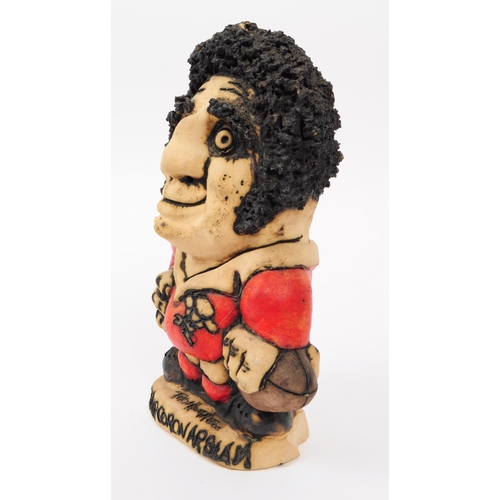 100 - John Hughes - Grogg Caricatures - A hand painted pottery Grogg caricature rugby palyer figure of t-s... 