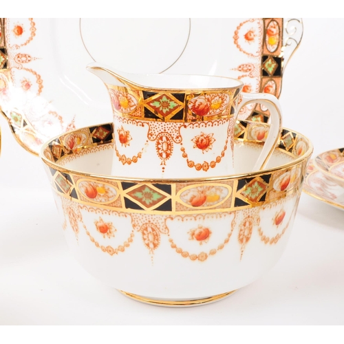 12 - Royal Albert - Imari - An early 20th century porcelain china tea service set. Comprising of cups, sa... 