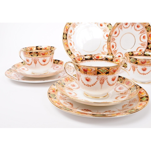 12 - Royal Albert - Imari - An early 20th century porcelain china tea service set. Comprising of cups, sa... 