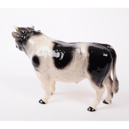 17 - Melba Ware - A butcher's shop window display cow / bull by Melba Ware. Marked to base Melba Wear and... 