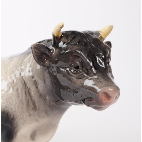 17 - Melba Ware - A butcher's shop window display cow / bull by Melba Ware. Marked to base Melba Wear and... 