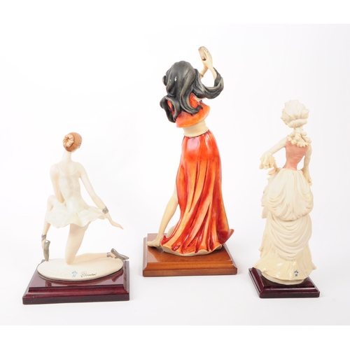 18 - G Armani - Capodimonte - A collection of three vintage 20th century porcelain bisque figurines. Incl... 