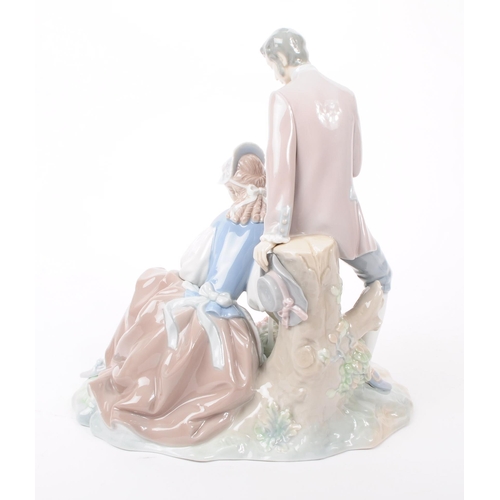 2 - Lladro - Vintage 20th century porcelain figural group Couple Pastoral model 01004669 retired 1978 st... 