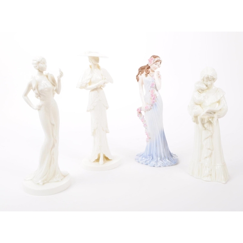 22 - Coalport & Royal Worcester—A collection of vintage 20th-century porcelain lady figurines. Limite... 